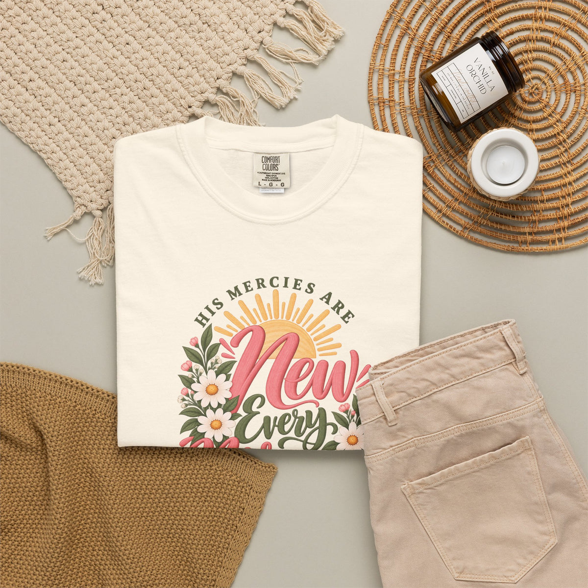 New Every Morning | Christian T-Shirt for Women | Lamentations 3:22-23