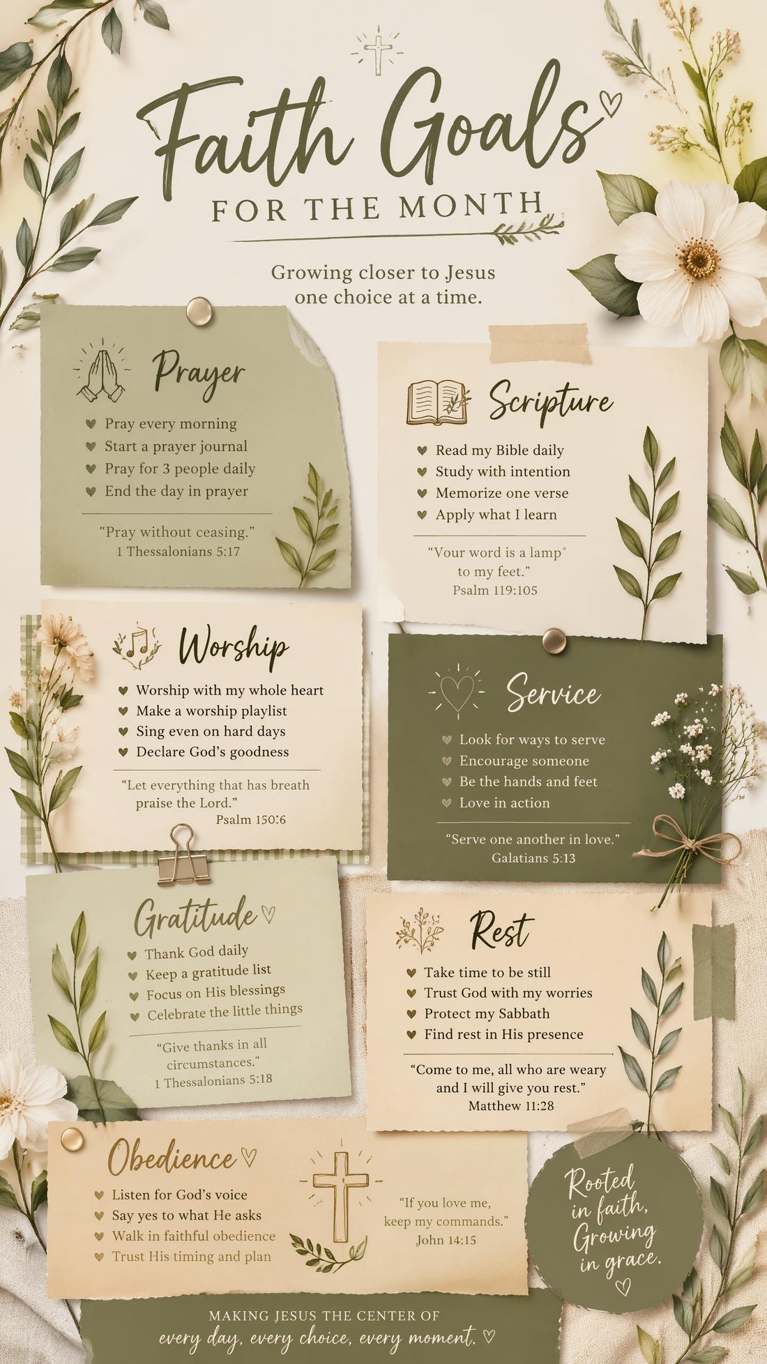 Faith Goals for the Month | Simple Christian Habits to Grow Closer to Jesus