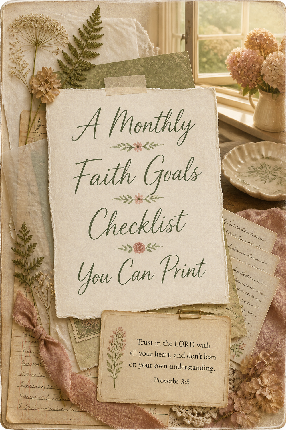 A Monthly Faith Goals Checklist You Can Print