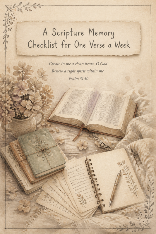 A Scripture Memory Checklist for One Verse a Week