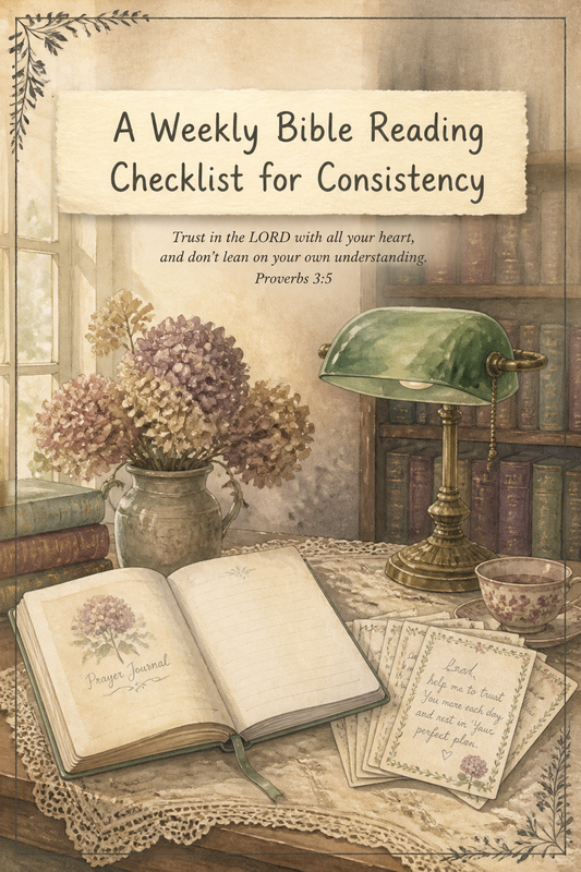 A Weekly Bible Reading Checklist for Consistency