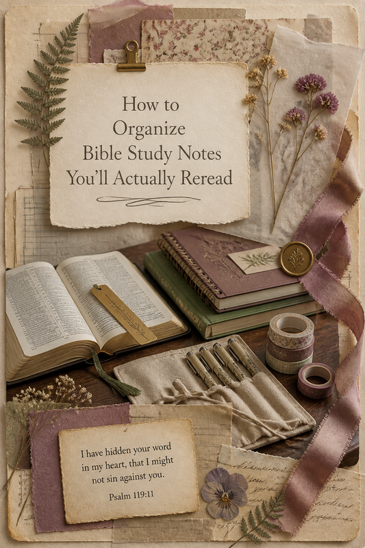 How to Organize Bible Study Notes You'll Actually Reread