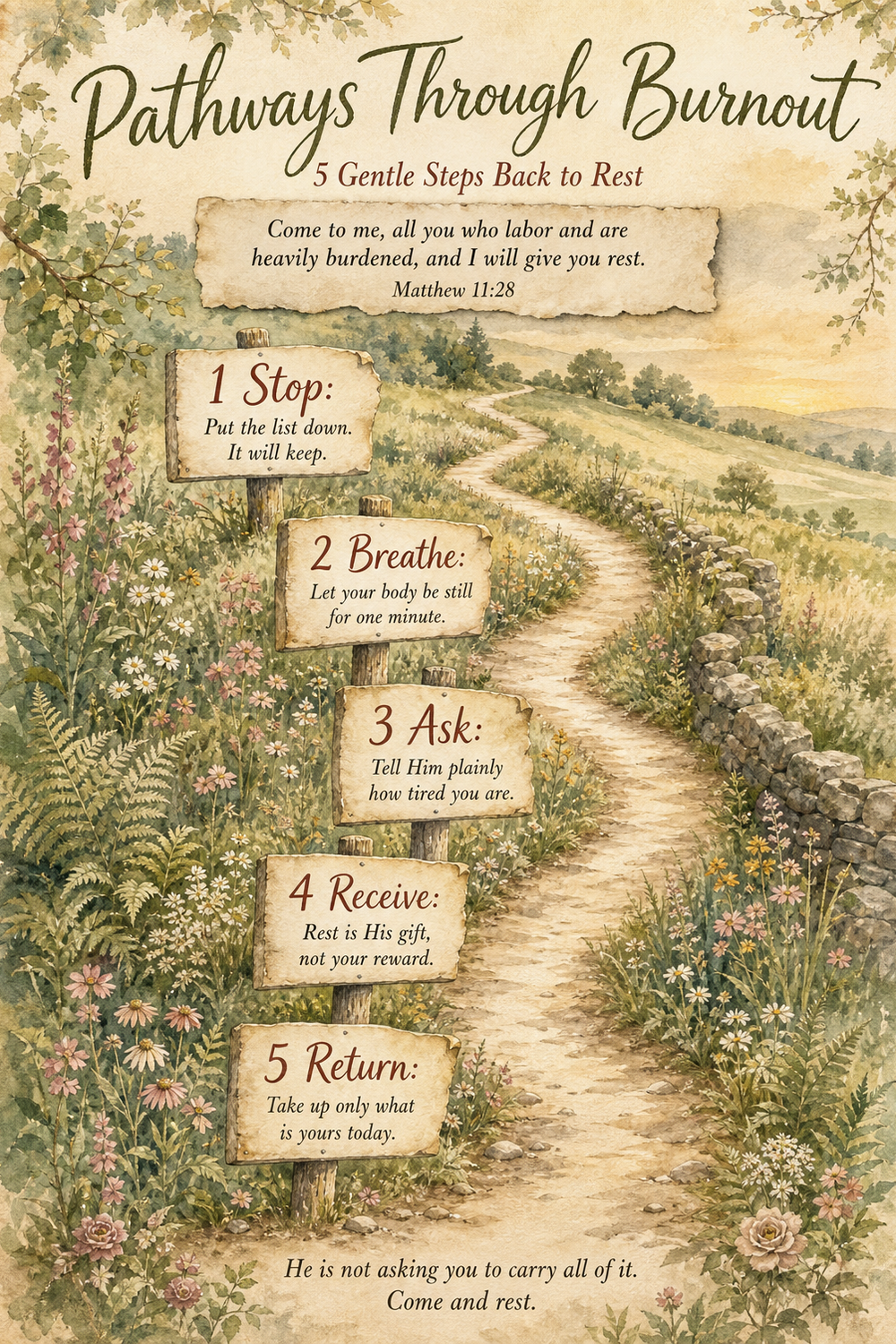 Pathways Through Burnout | 5 Gentle Steps Back to Rest