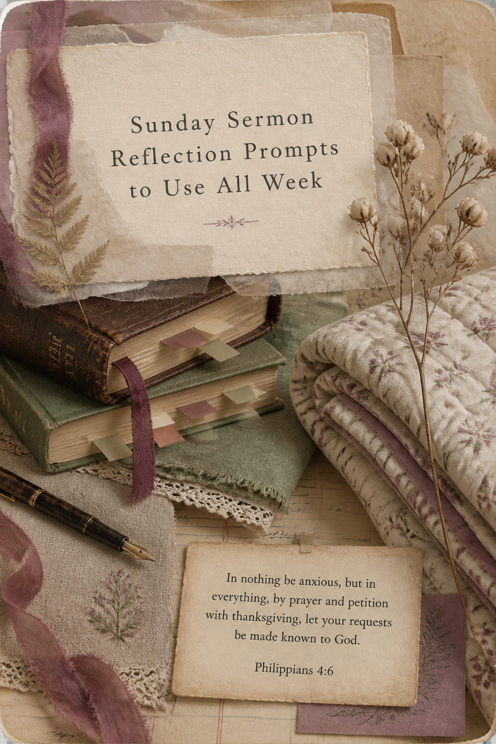 Sunday Sermon Reflection Prompts to Use All Week