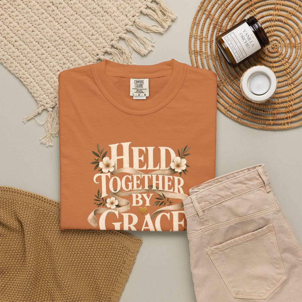 Held Together by Grace | Christian T-Shirt for Women