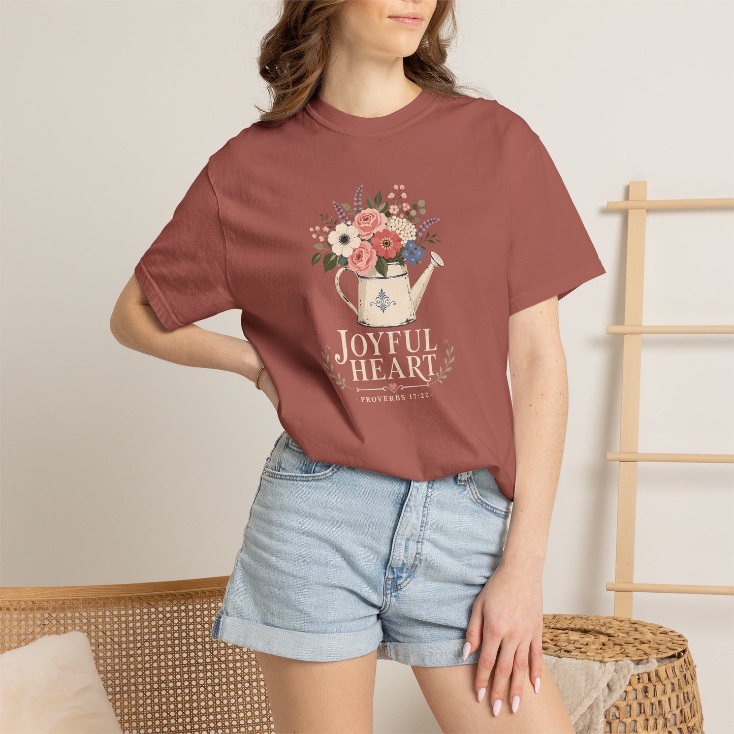 Joyful Heart | Christian T-Shirt for Women | Proverbs 17:22