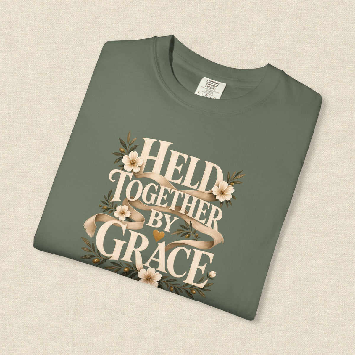 Held Together by Grace | Christian T-Shirt for Women