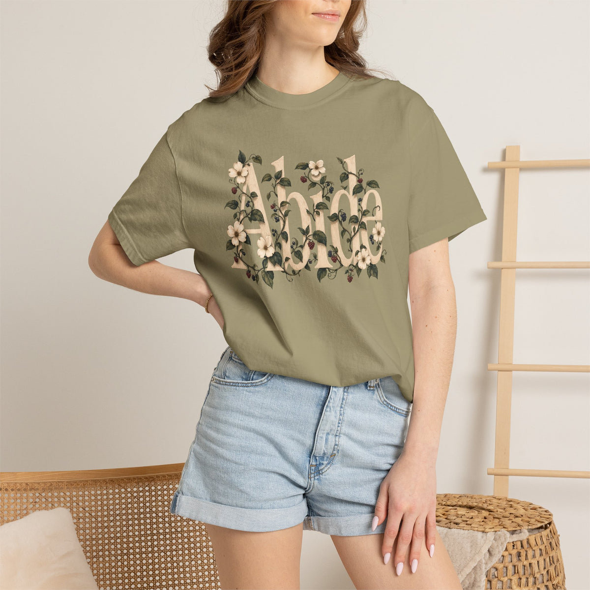 Abide in Christ | Christian T-Shirt for Women | John 15:4