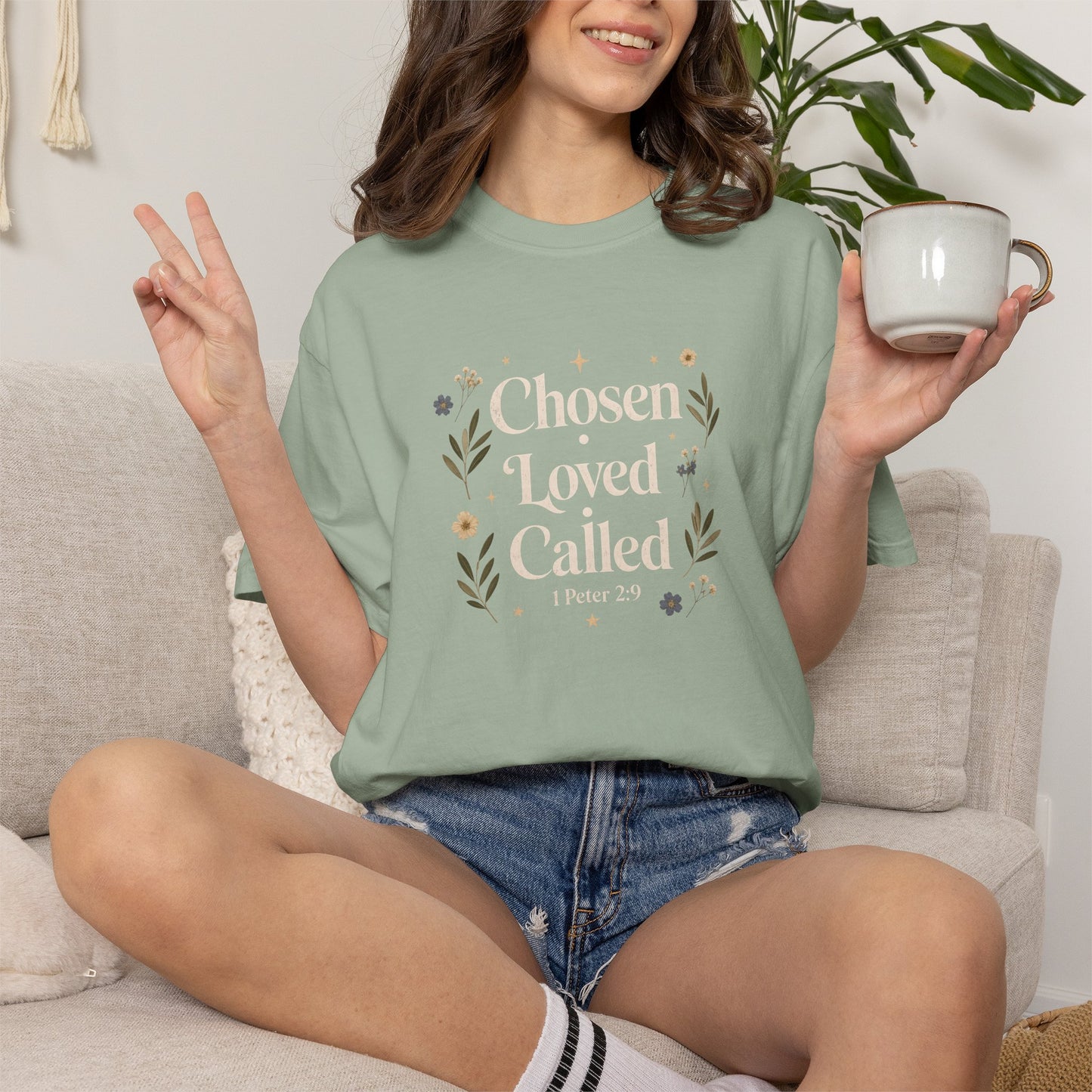 Chosen Loved Called | Christian T-Shirt for Women | 1 Peter 2:9