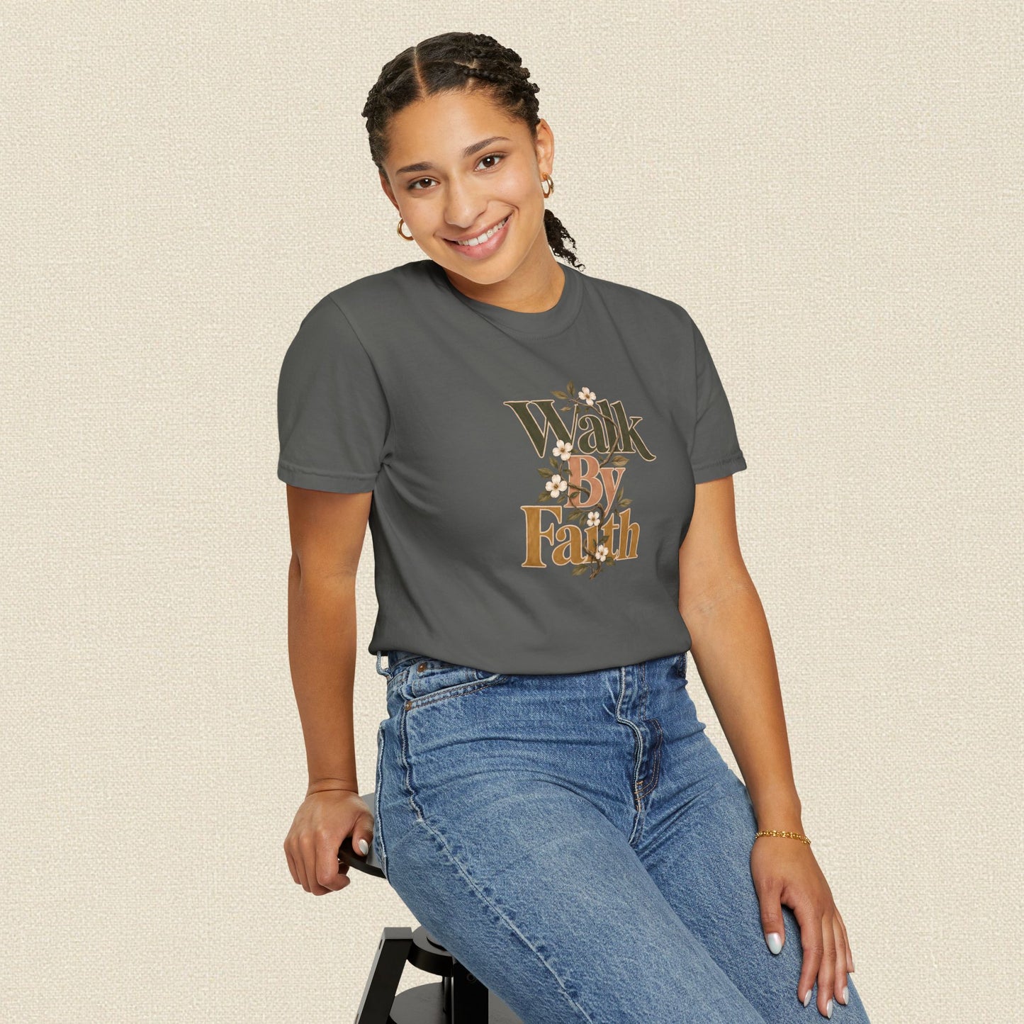 Walk by Faith | Christian T-Shirt for Women | 2 Corinthians 5:7