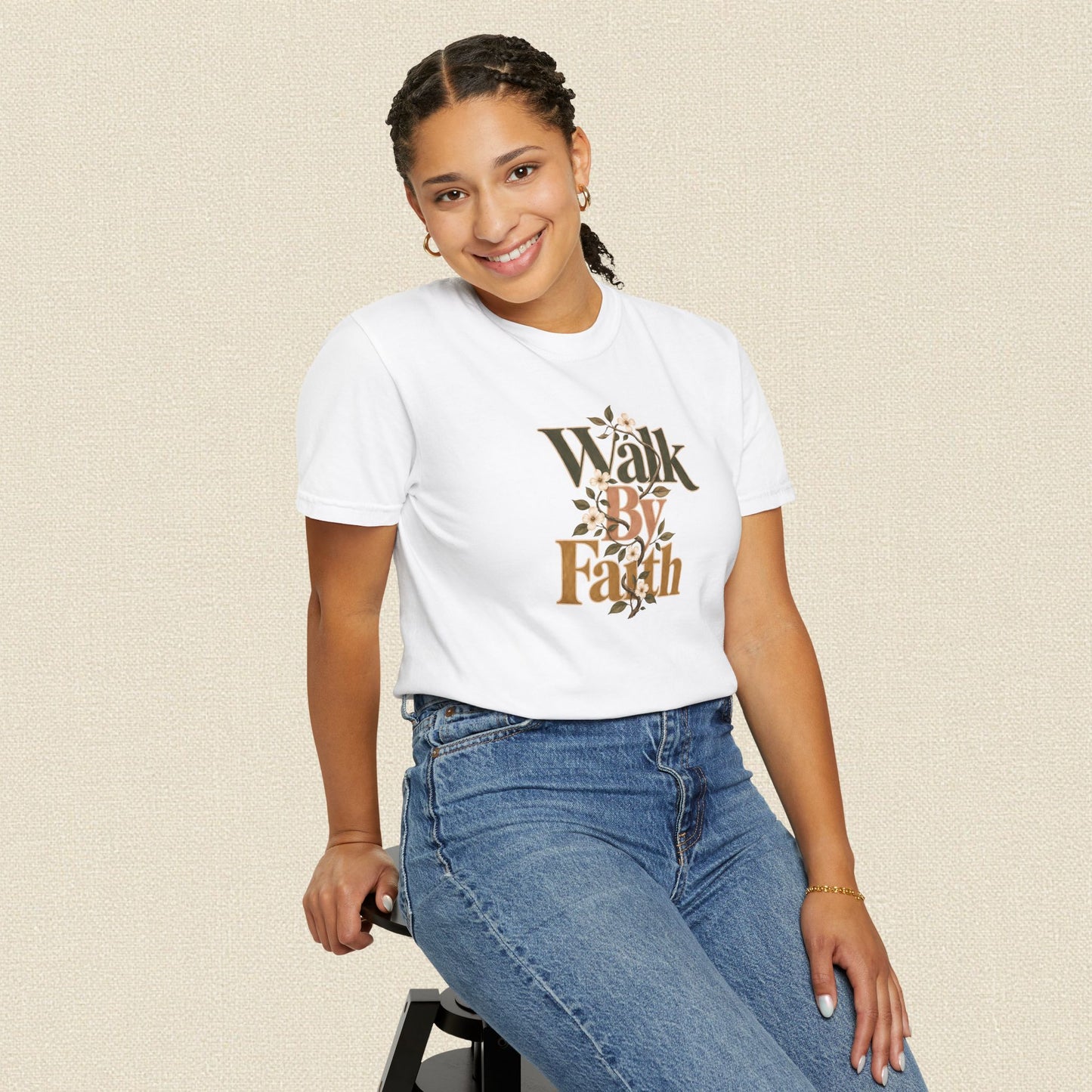 Walk by Faith | Christian T-Shirt for Women | 2 Corinthians 5:7
