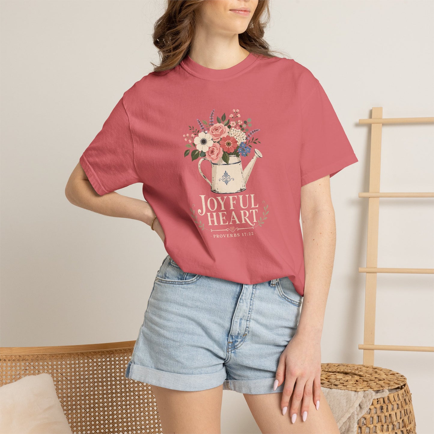Joyful Heart | Christian T-Shirt for Women | Proverbs 17:22