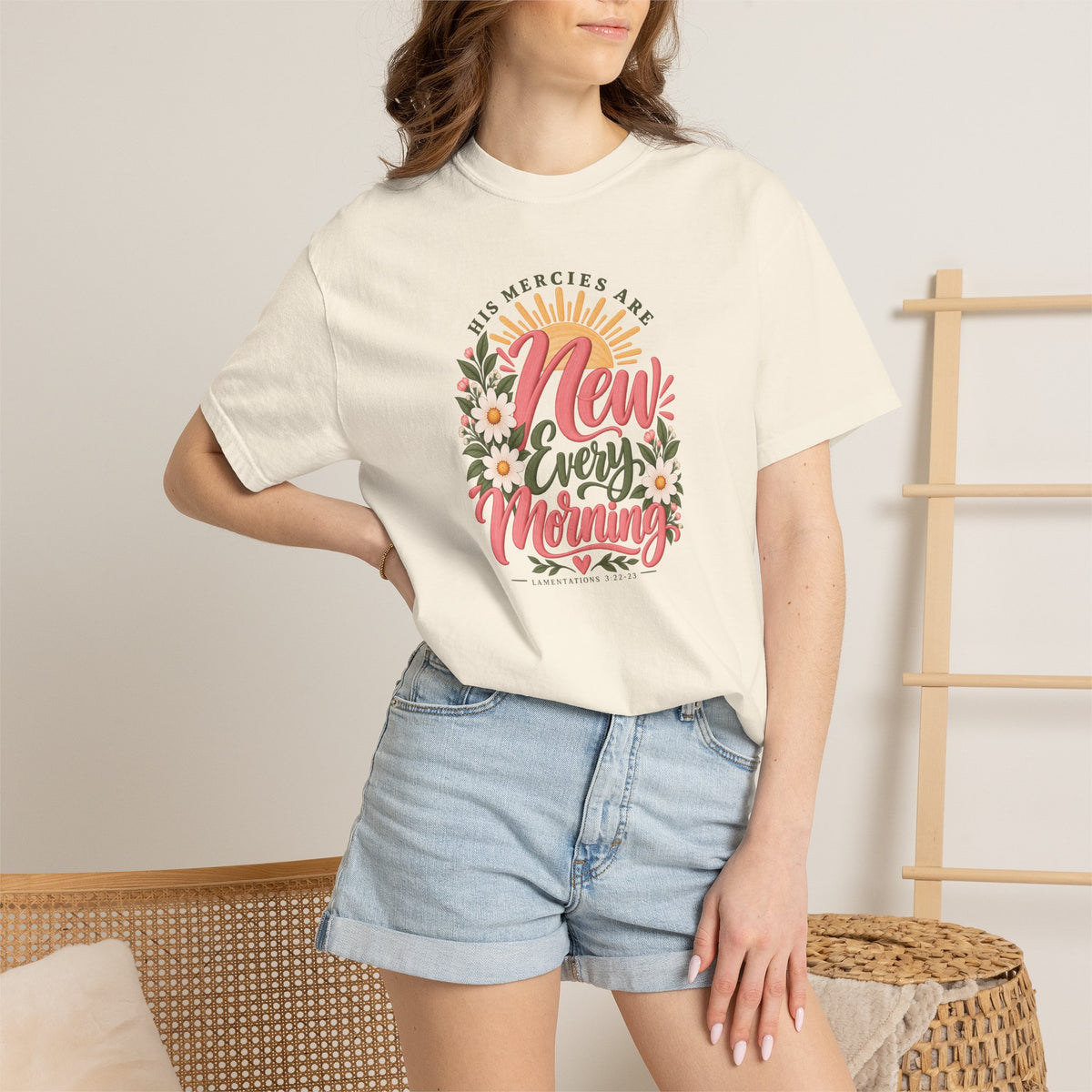 New Every Morning | Christian T-Shirt for Women | Lamentations 3:22-23