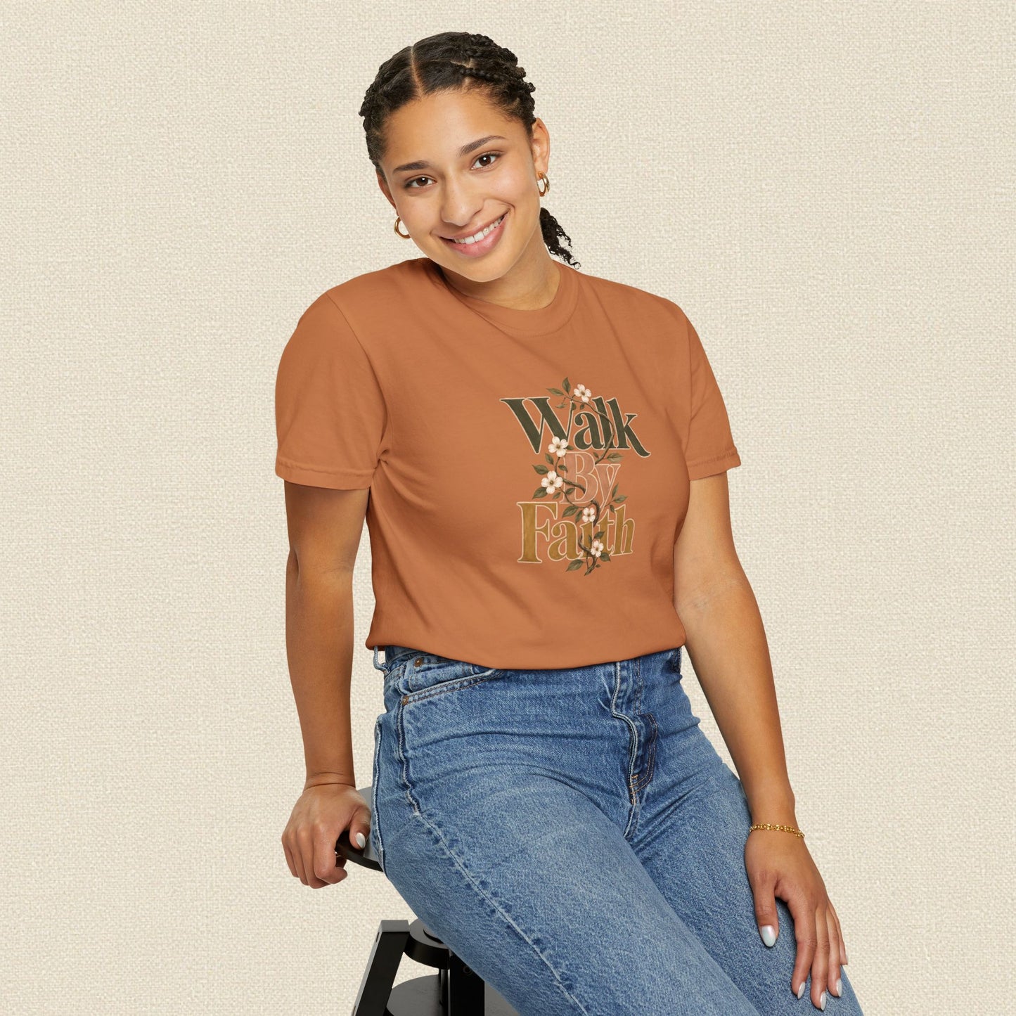 Walk by Faith | Christian T-Shirt for Women | 2 Corinthians 5:7
