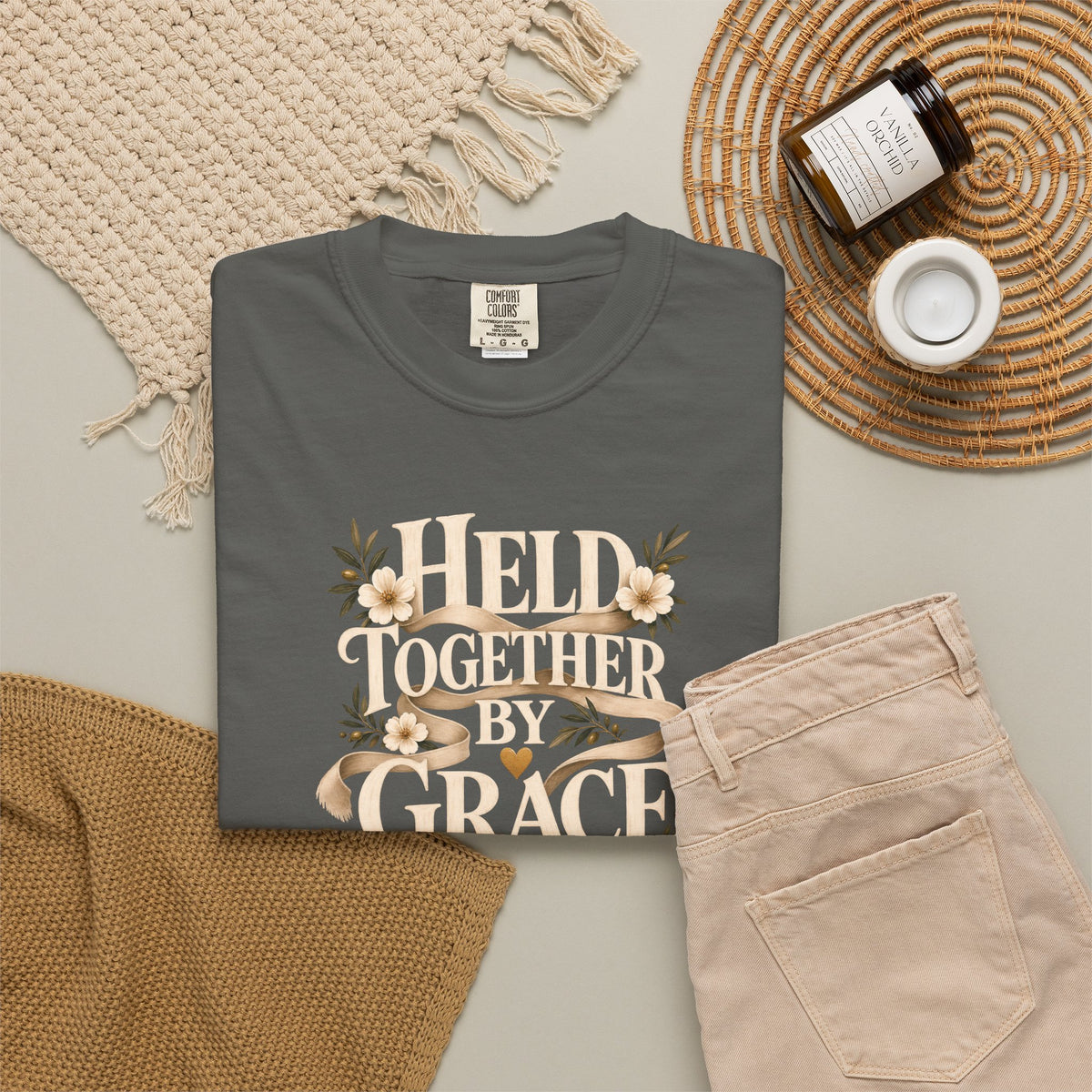 Held Together by Grace | Christian T-Shirt for Women