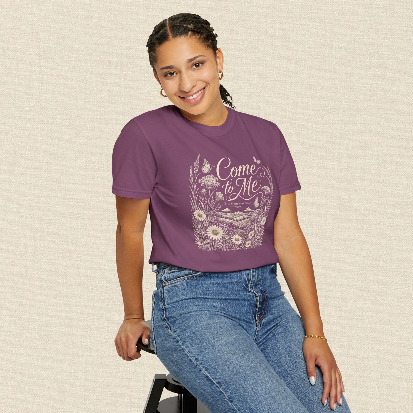 Come to Me | Christian T-Shirt for Women | Matthew 11:28