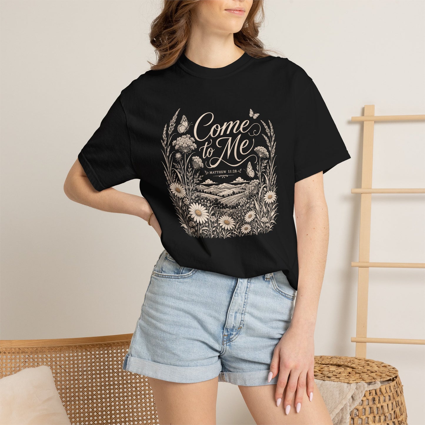Come to Me | Christian T-Shirt for Women | Matthew 11:28