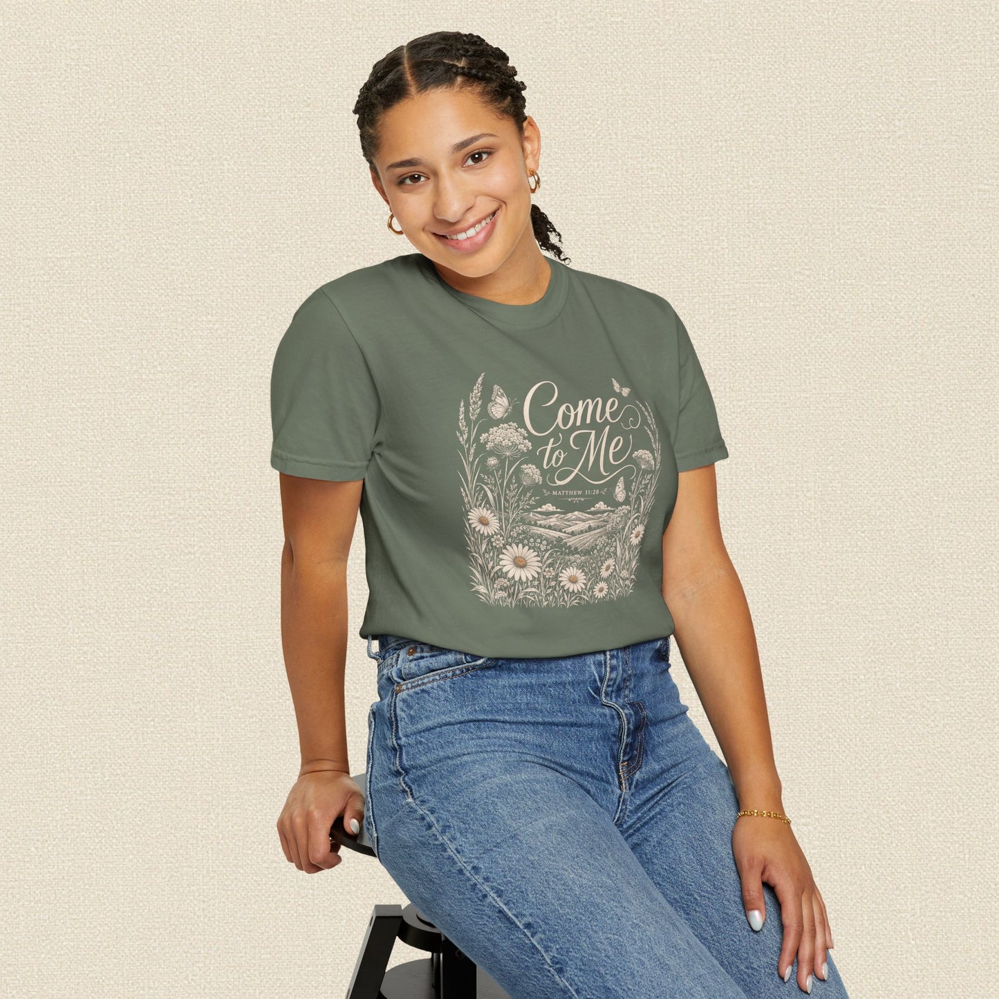 Come to Me | Christian T-Shirt for Women | Matthew 11:28
