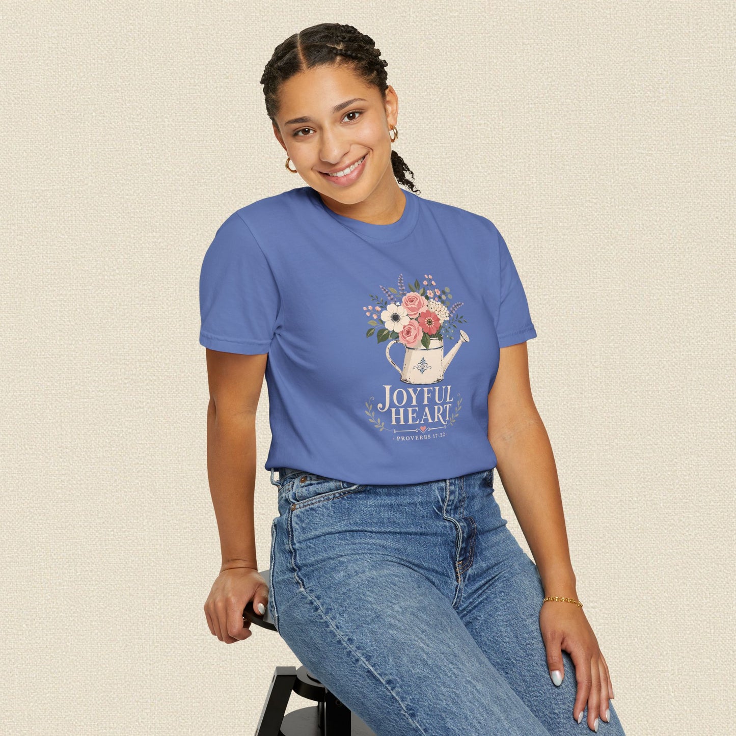 Joyful Heart | Christian T-Shirt for Women | Proverbs 17:22