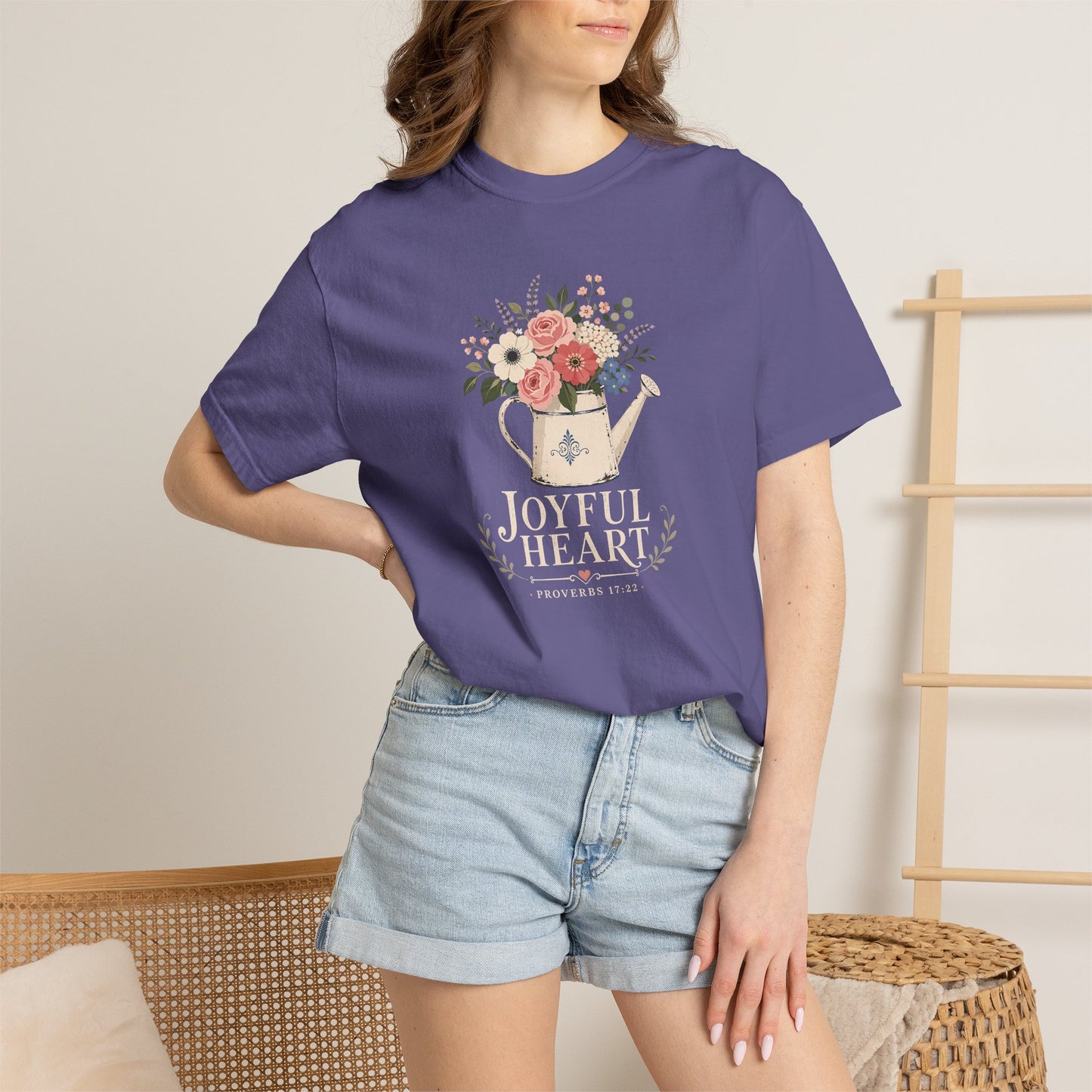 Joyful Heart | Christian T-Shirt for Women | Proverbs 17:22