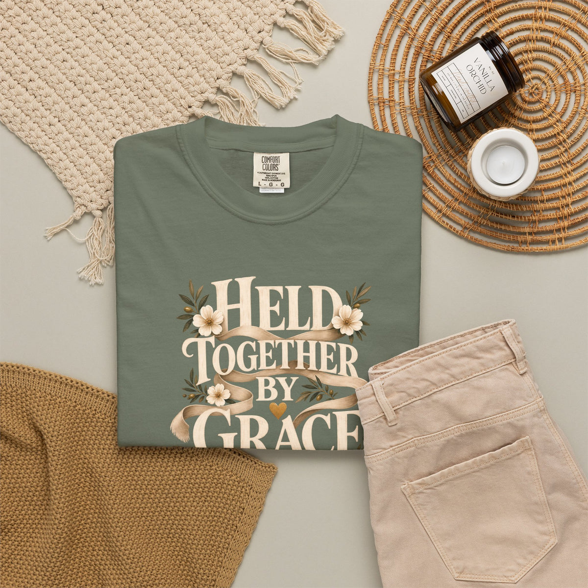 Held Together by Grace | Christian T-Shirt for Women