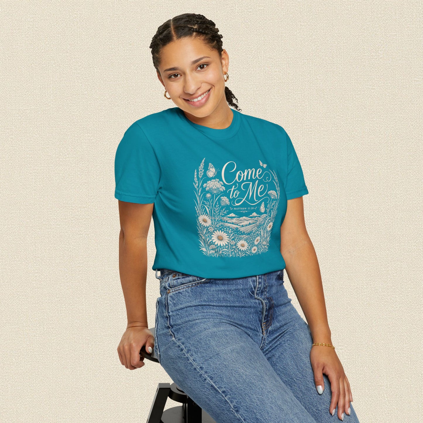 Come to Me | Christian T-Shirt for Women | Matthew 11:28