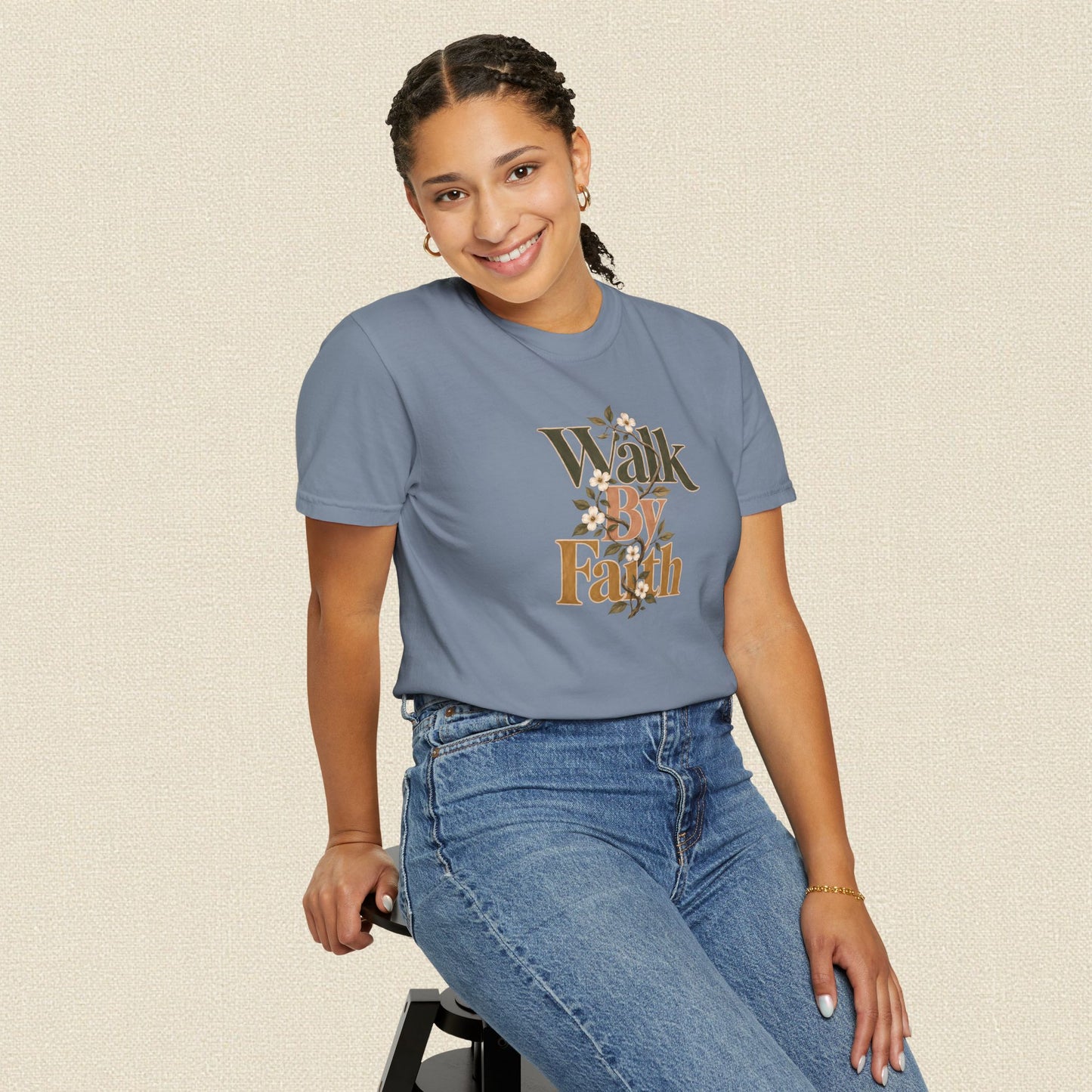 Walk by Faith | Christian T-Shirt for Women | 2 Corinthians 5:7