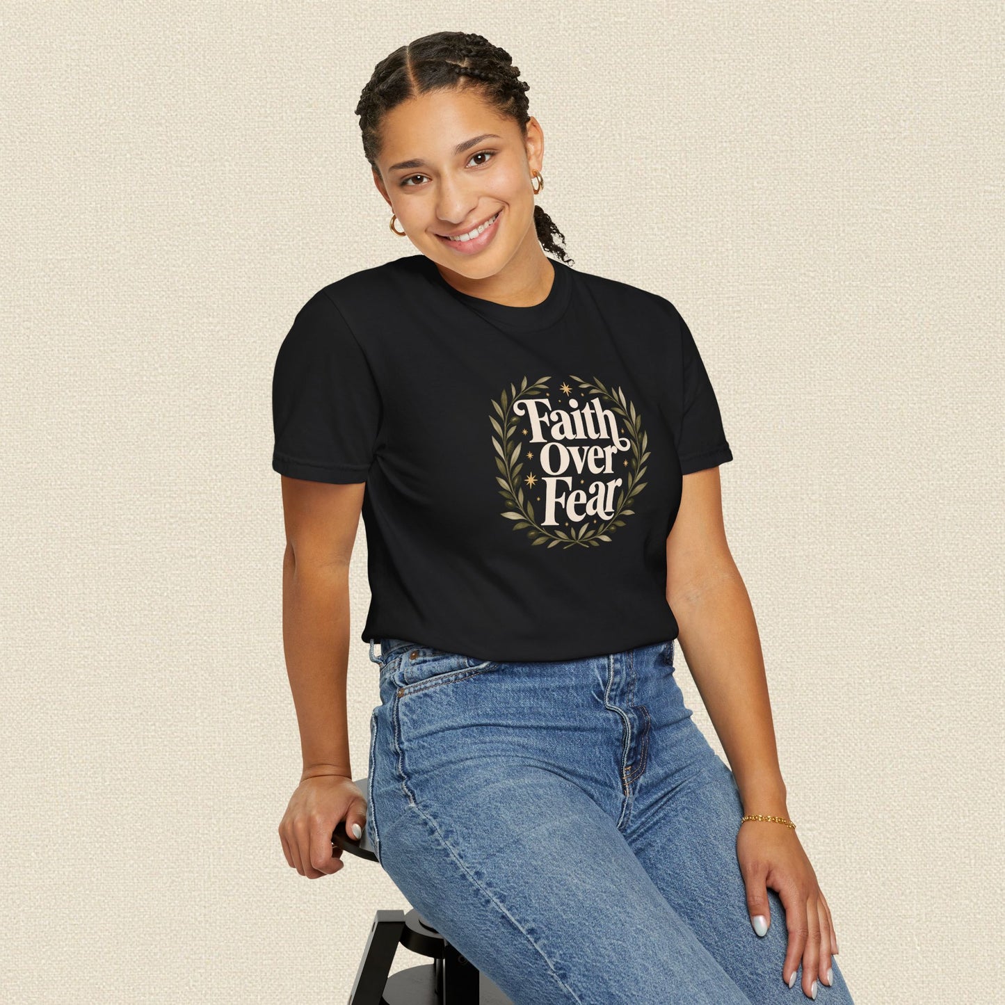 Faith Over Fear | Christian T-Shirt for Women
