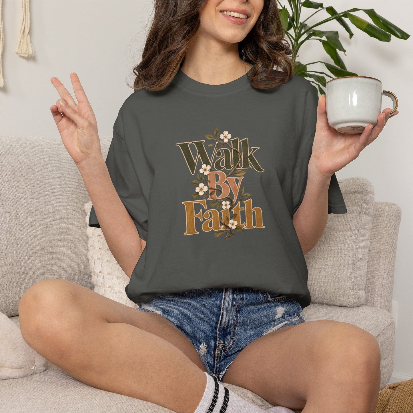 Walk by Faith | Christian T-Shirt for Women | 2 Corinthians 5:7