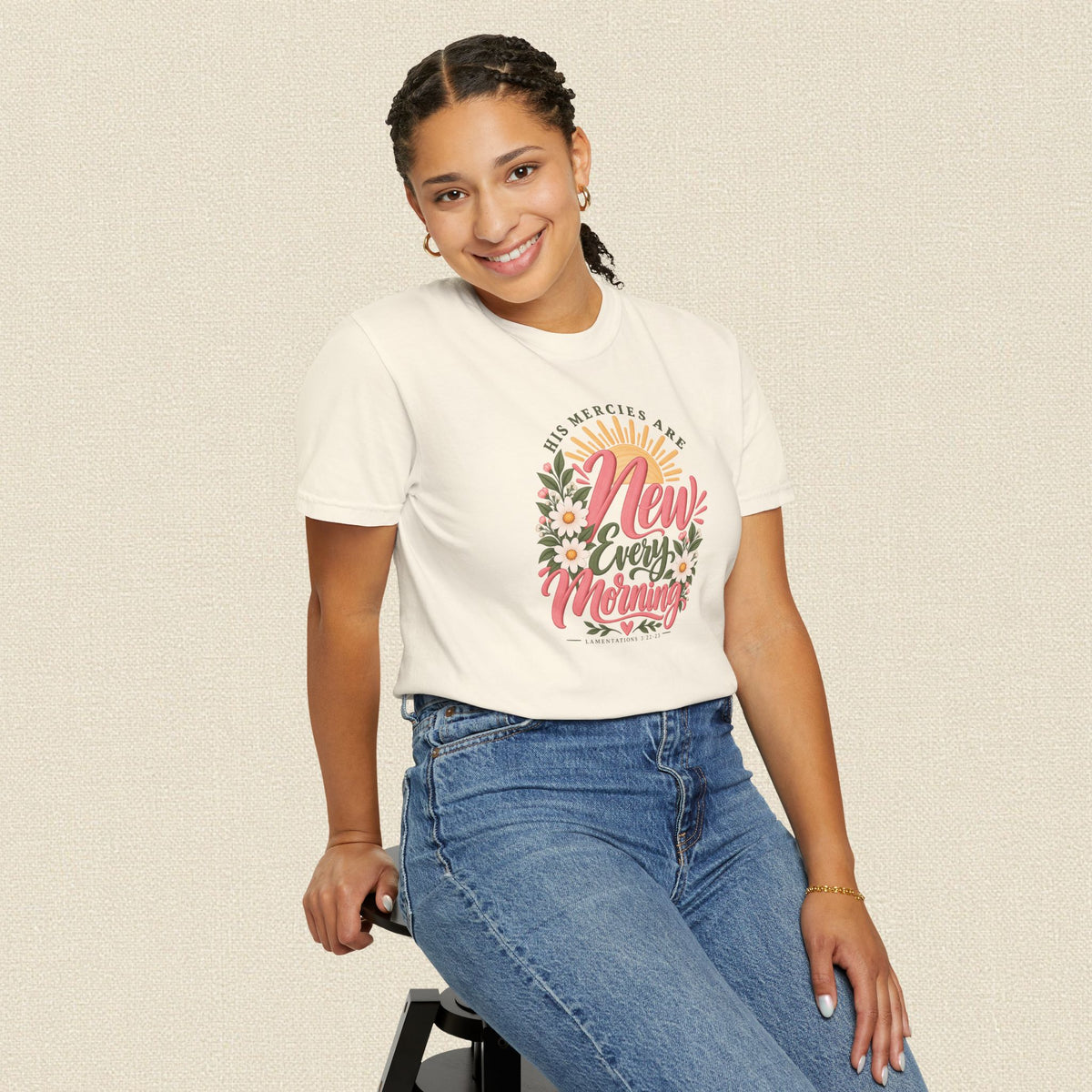 New Every Morning | Christian T-Shirt for Women | Lamentations 3:22-23