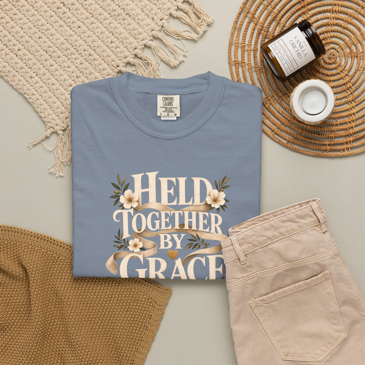 Held Together by Grace | Christian T-Shirt for Women
