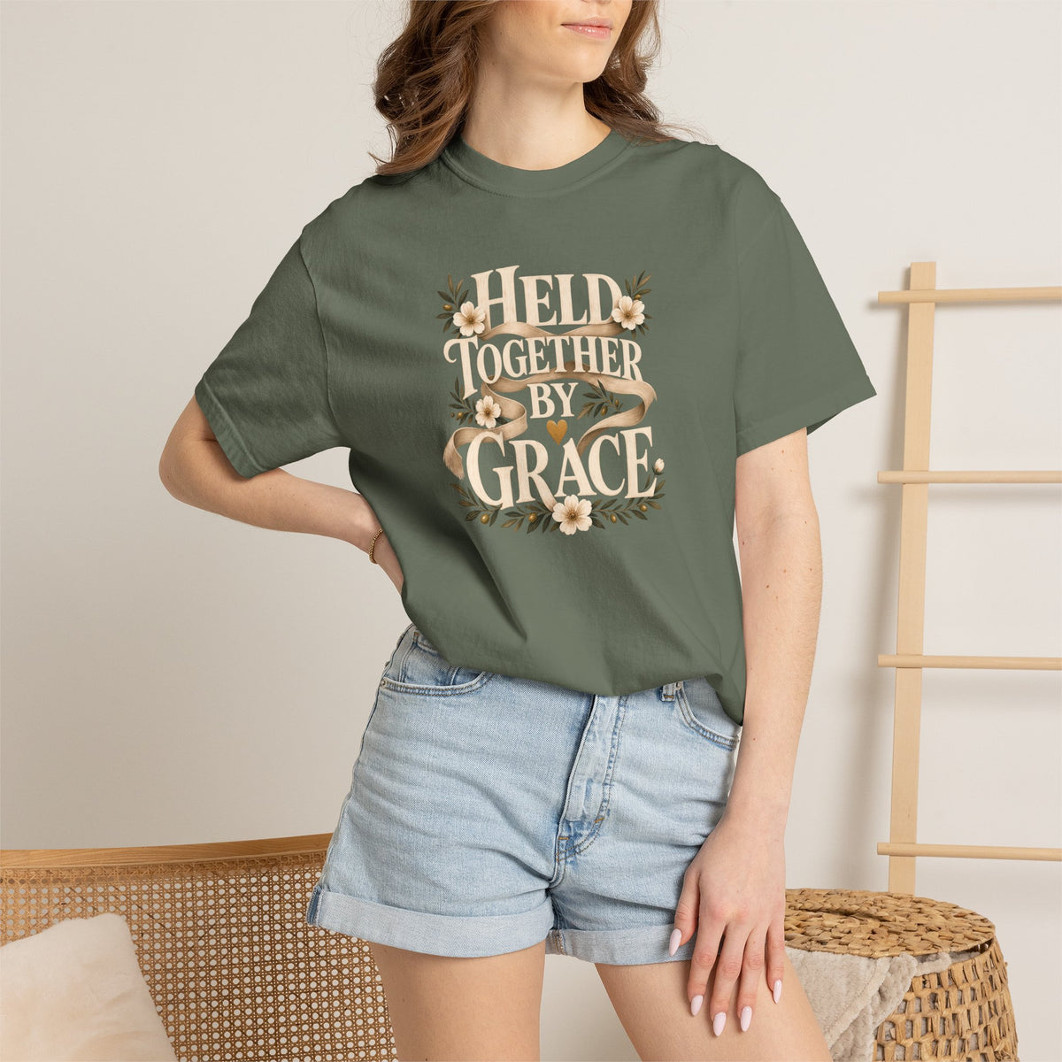Held Together by Grace | Christian T-Shirt for Women