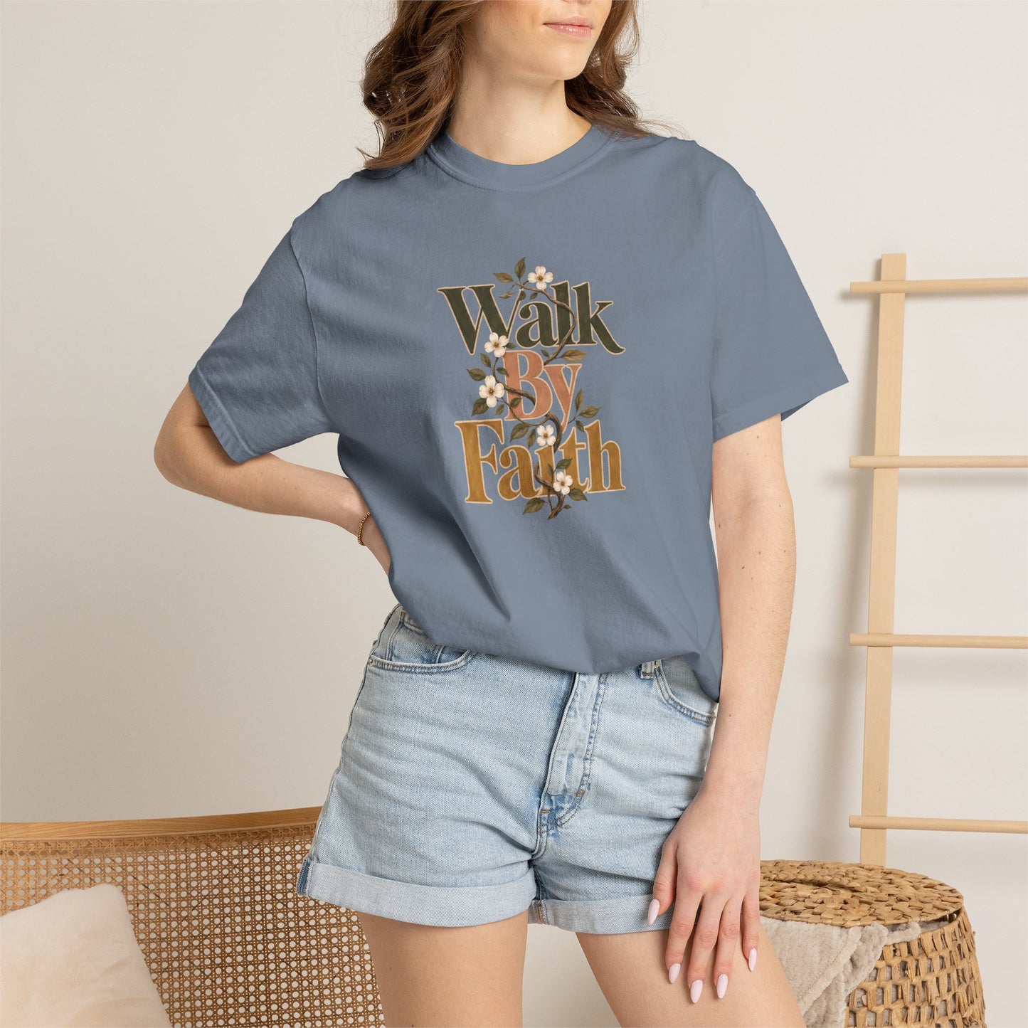 Walk by Faith | Christian T-Shirt for Women | 2 Corinthians 5:7