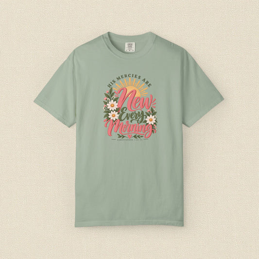 New Every Morning | Christian T-Shirt for Women | Lamentations 3:22-23