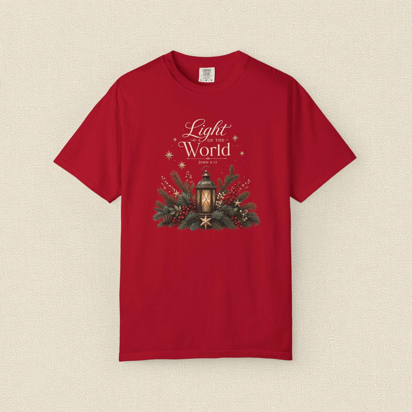 Light of the World | Christian Christmas T-Shirt for Women | John 8:12