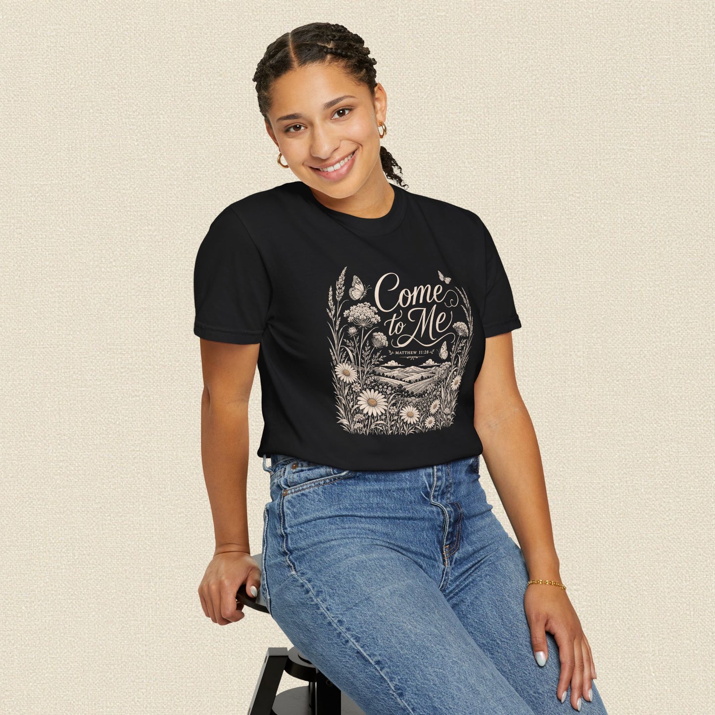 Come to Me | Christian T-Shirt for Women | Matthew 11:28