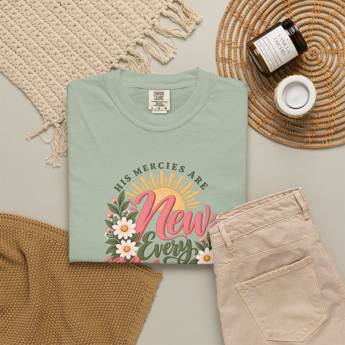 New Every Morning | Christian T-Shirt for Women | Lamentations 3:22-23