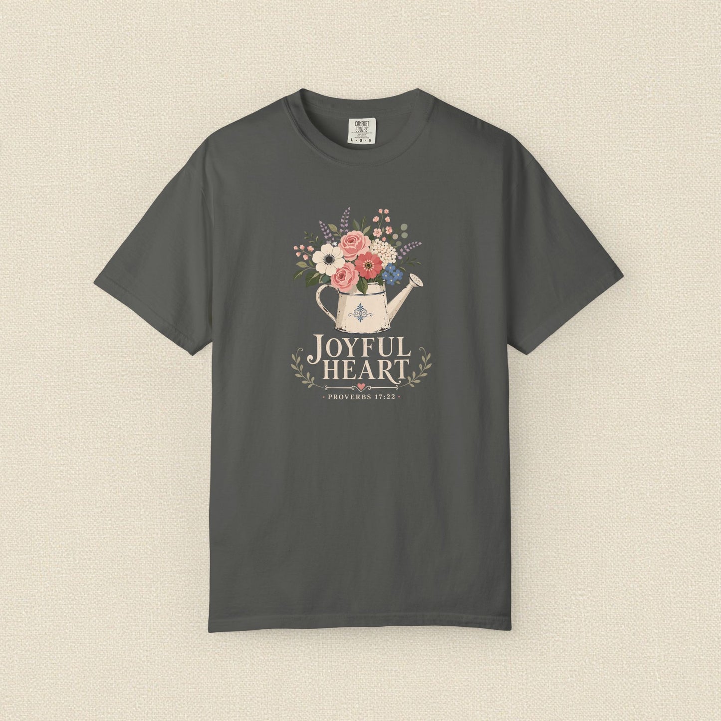 Joyful Heart | Christian T-Shirt for Women | Proverbs 17:22