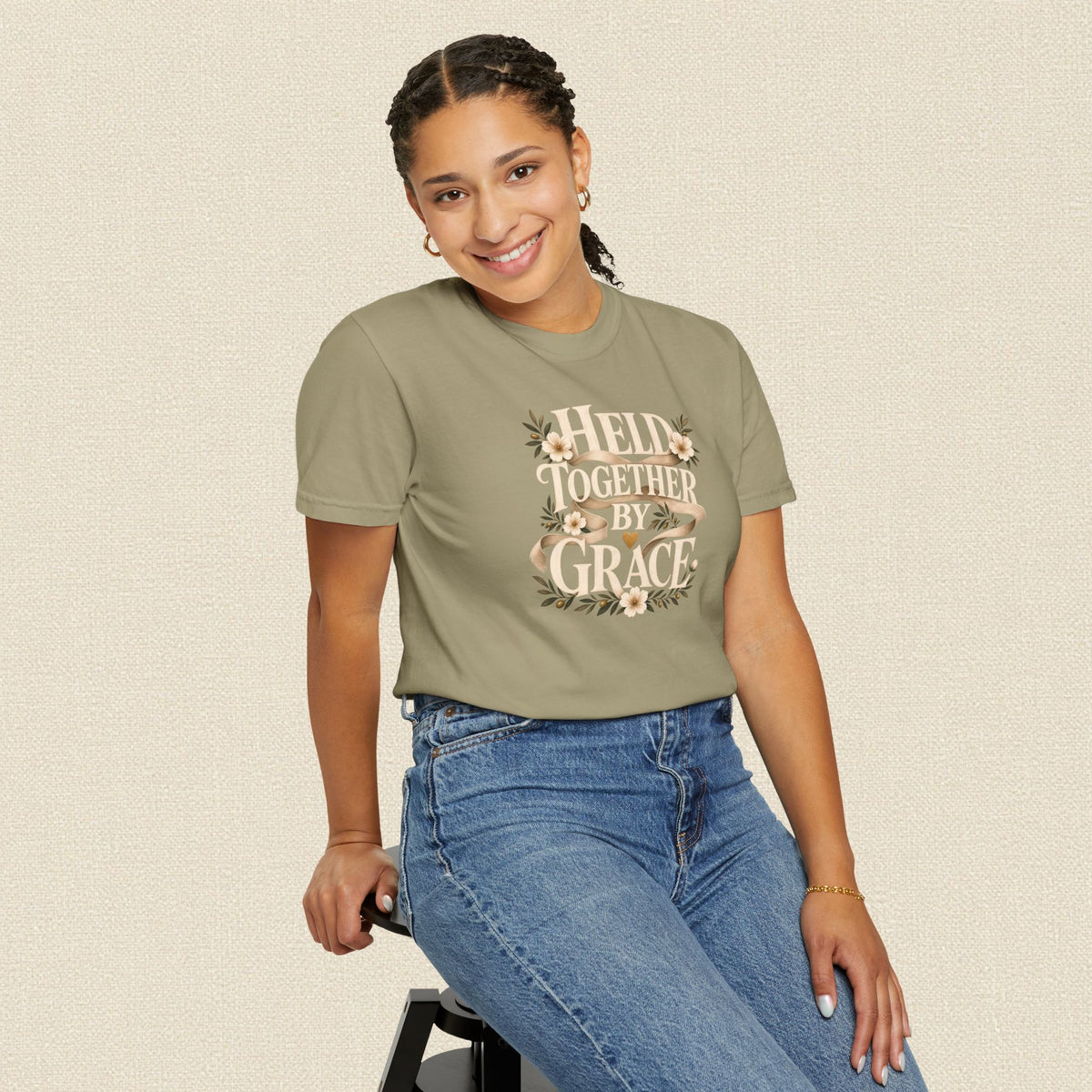 Held Together by Grace | Christian T-Shirt for Women