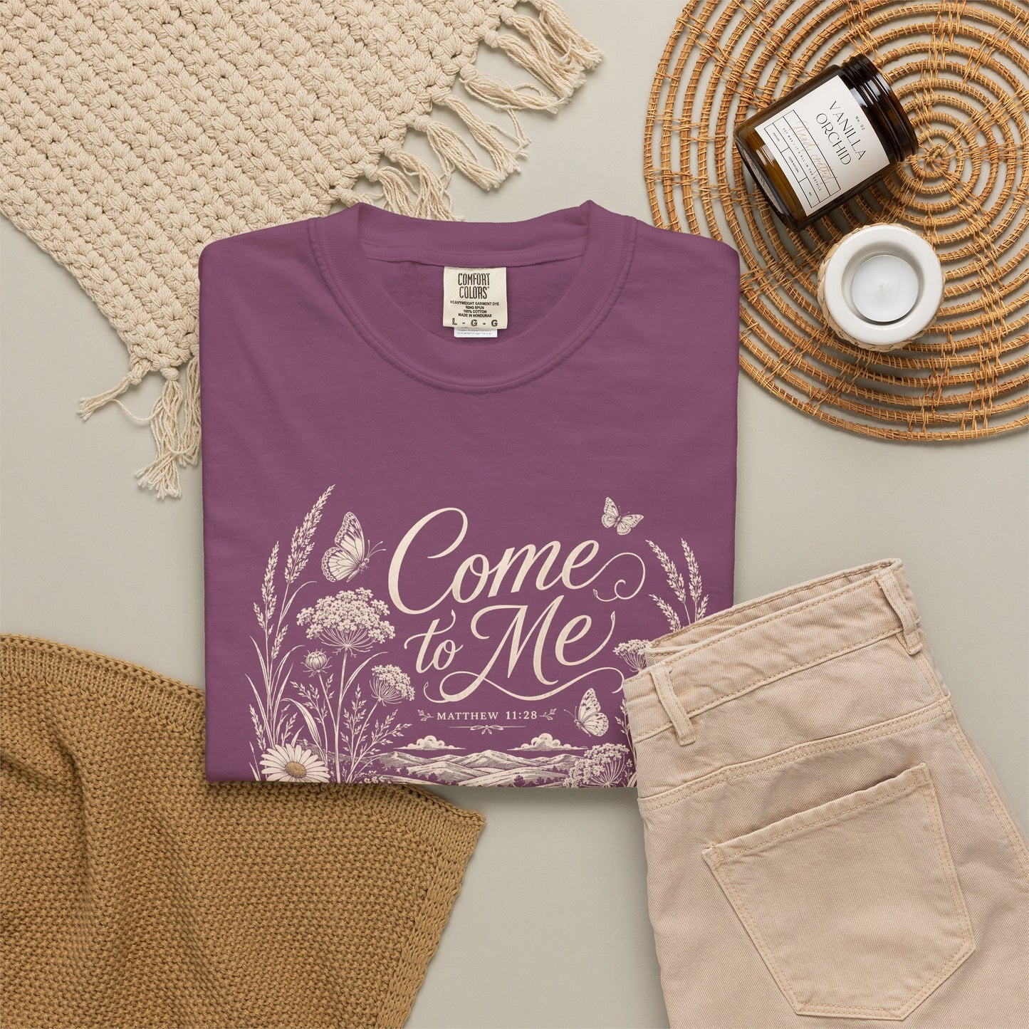 Come to Me | Christian T-Shirt for Women | Matthew 11:28