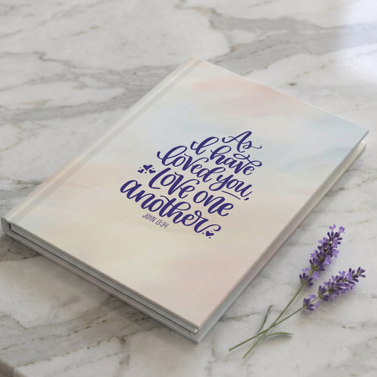 John 13:34 Hardcover Journal or Christian Inspiration Notebook