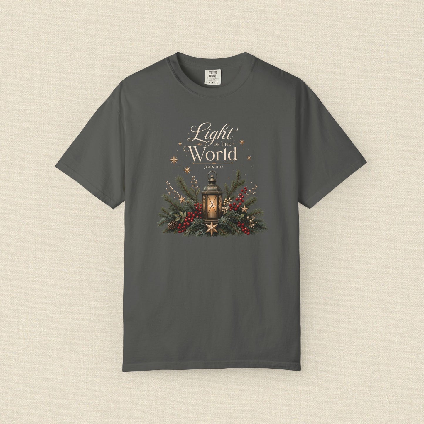 Light of the World | Christian Christmas T-Shirt for Women | John 8:12