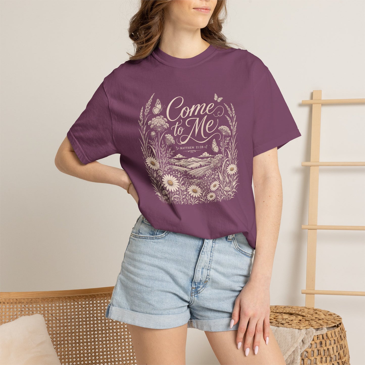 Come to Me | Christian T-Shirt for Women | Matthew 11:28