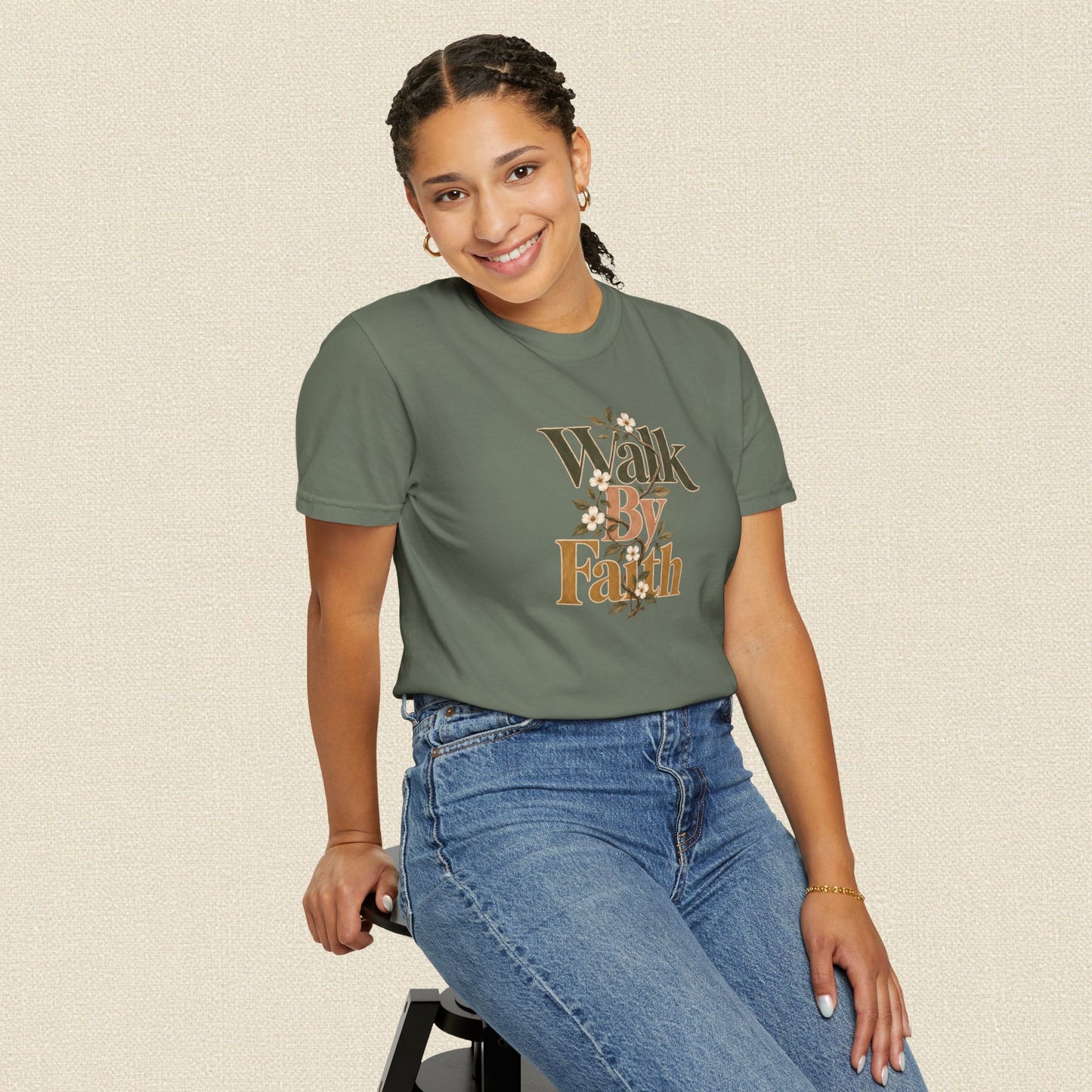 Walk by Faith | Christian T-Shirt for Women | 2 Corinthians 5:7