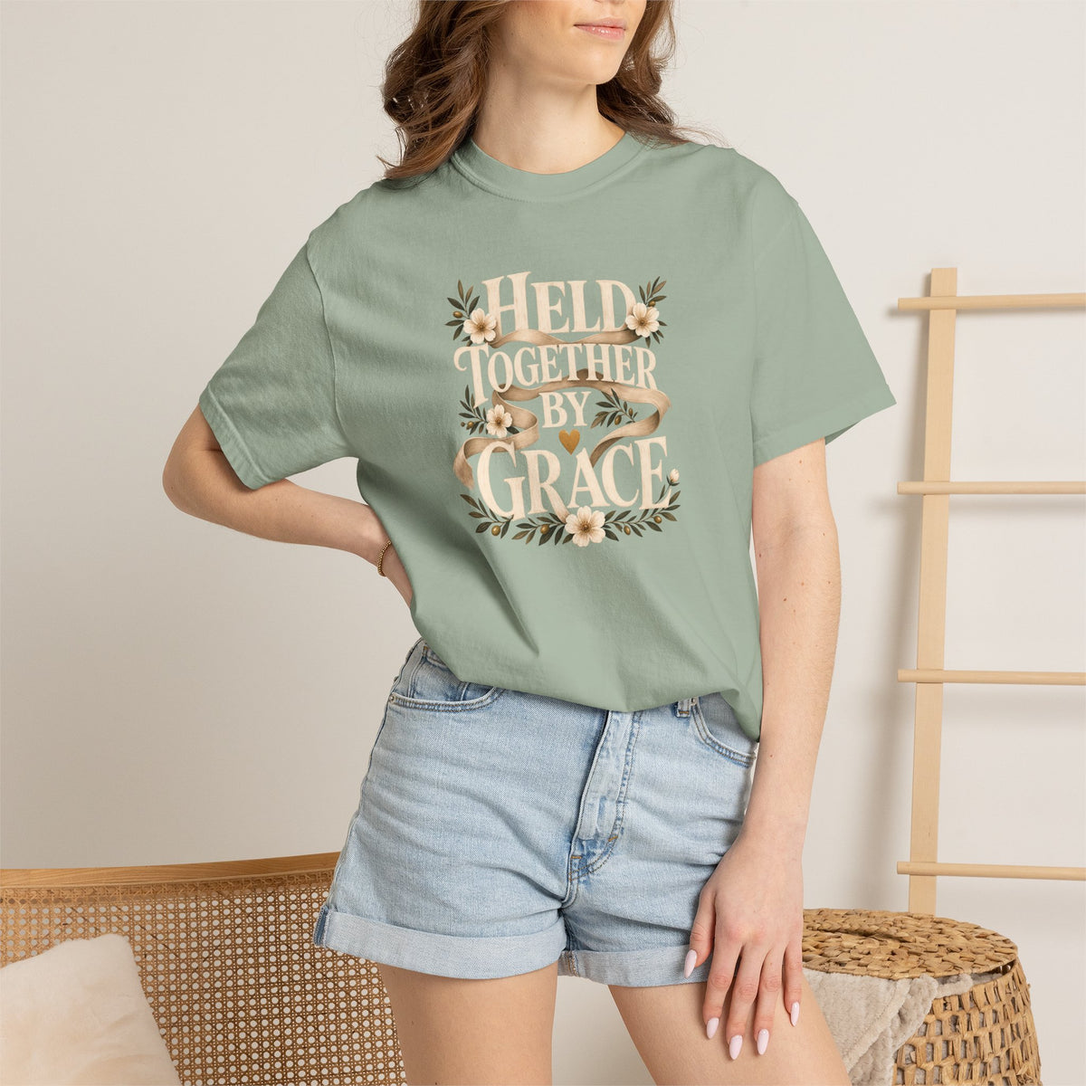 Held Together by Grace | Christian T-Shirt for Women