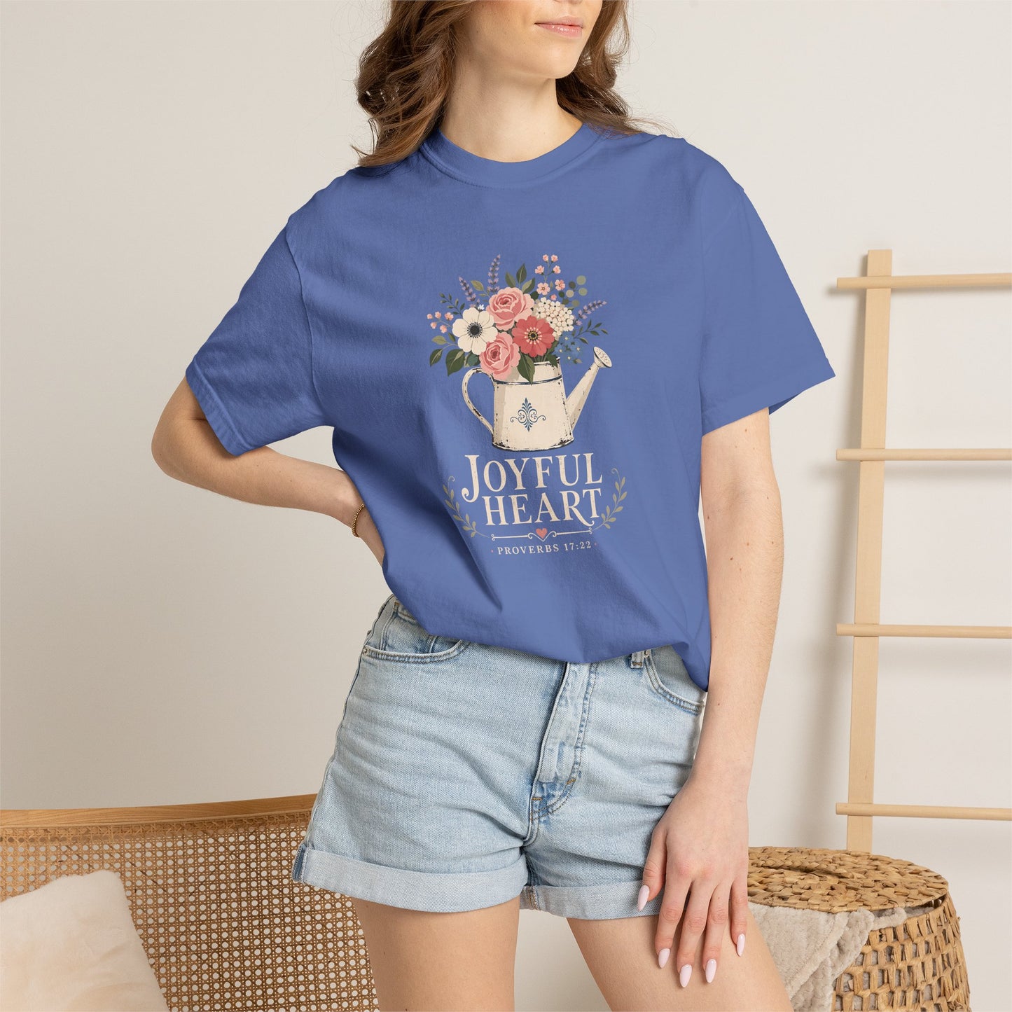 Joyful Heart | Christian T-Shirt for Women | Proverbs 17:22
