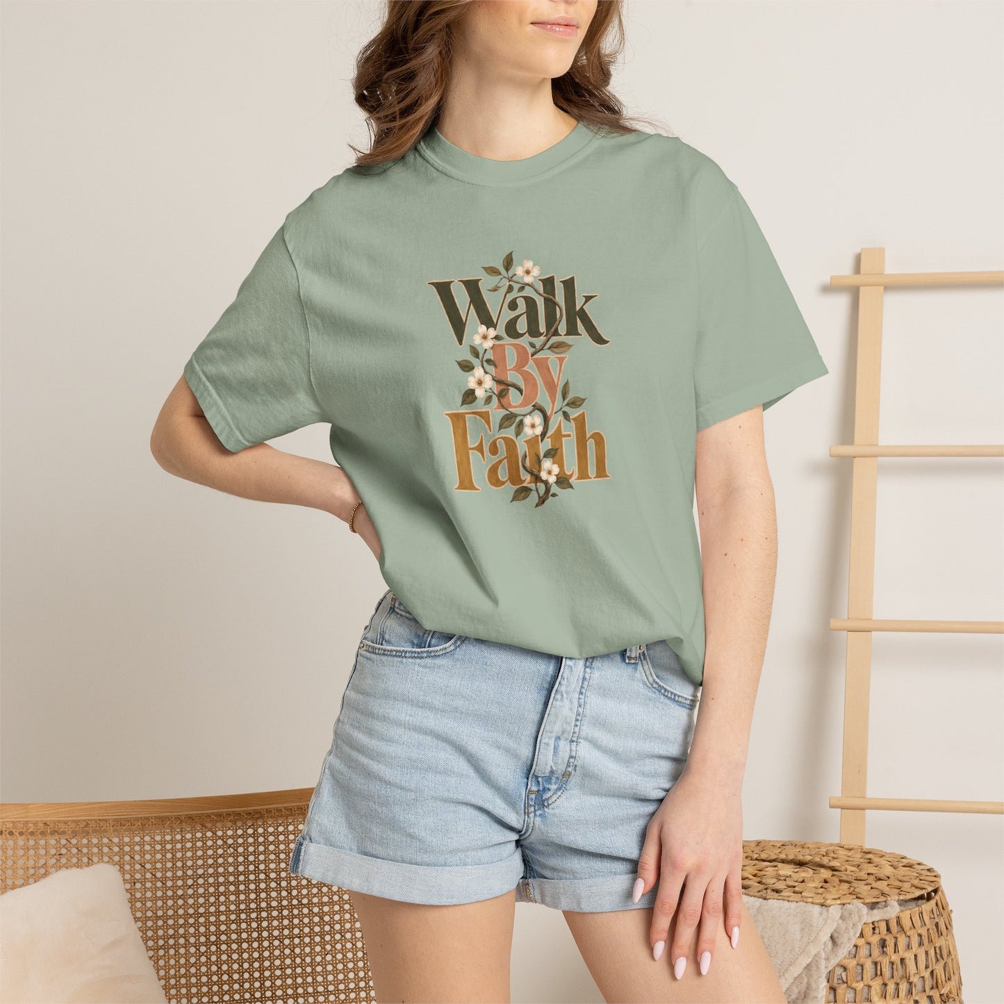 Walk by Faith | Christian T-Shirt for Women | 2 Corinthians 5:7