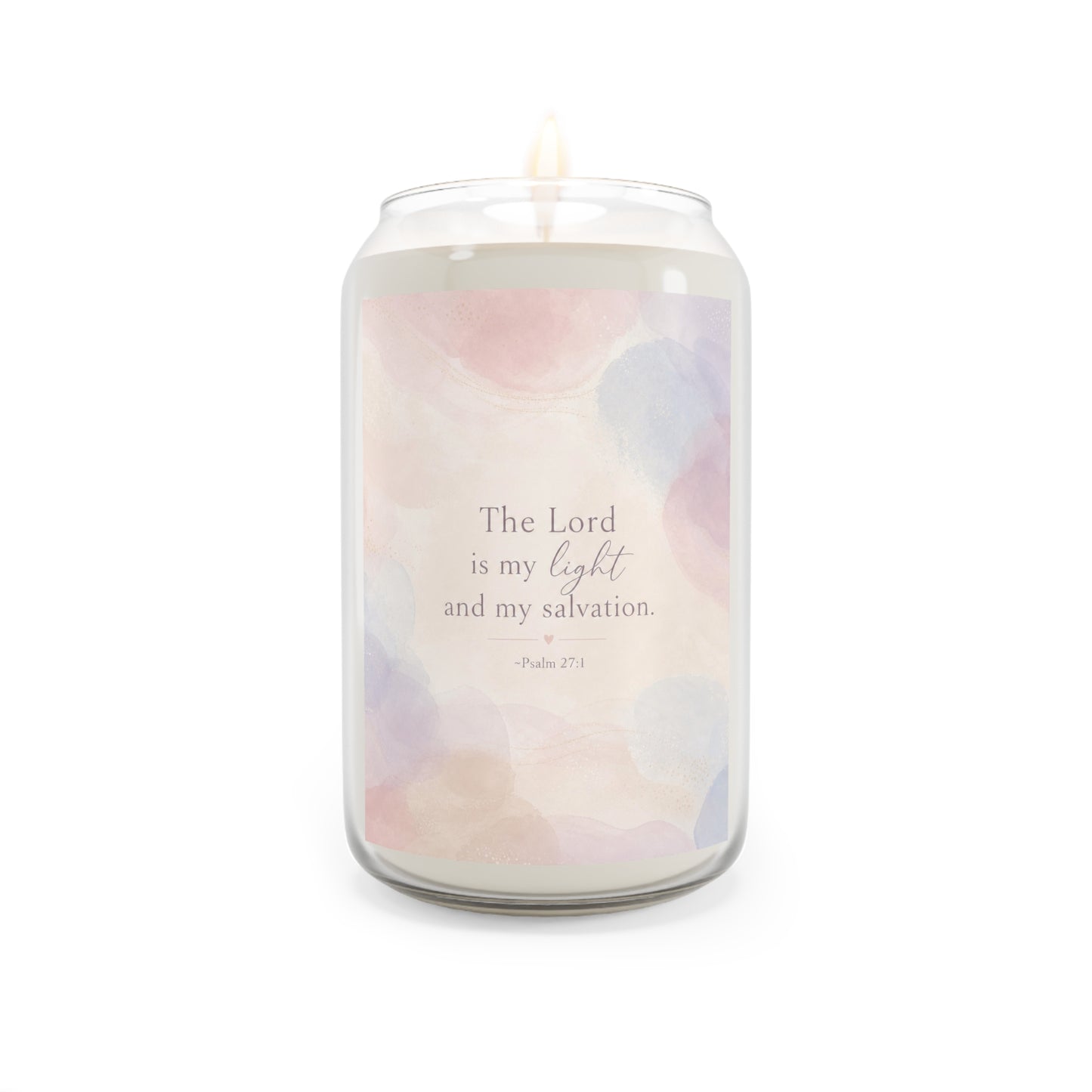 Psalm 27:1 Soy Candle, "The Lord is my light and my salvation" Inspirational Scripture (13.75oz)