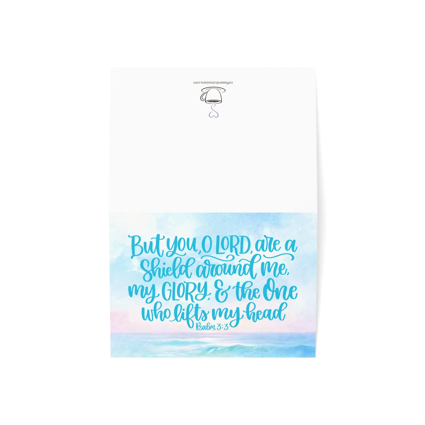Psalm 3:3 "But You, O Lord" Watercolor Greeting Card (1–50 pcs)