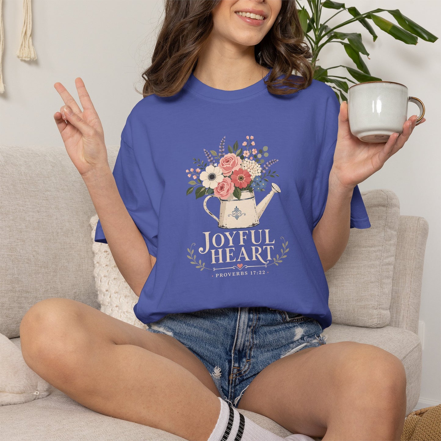Joyful Heart | Christian T-Shirt for Women | Proverbs 17:22